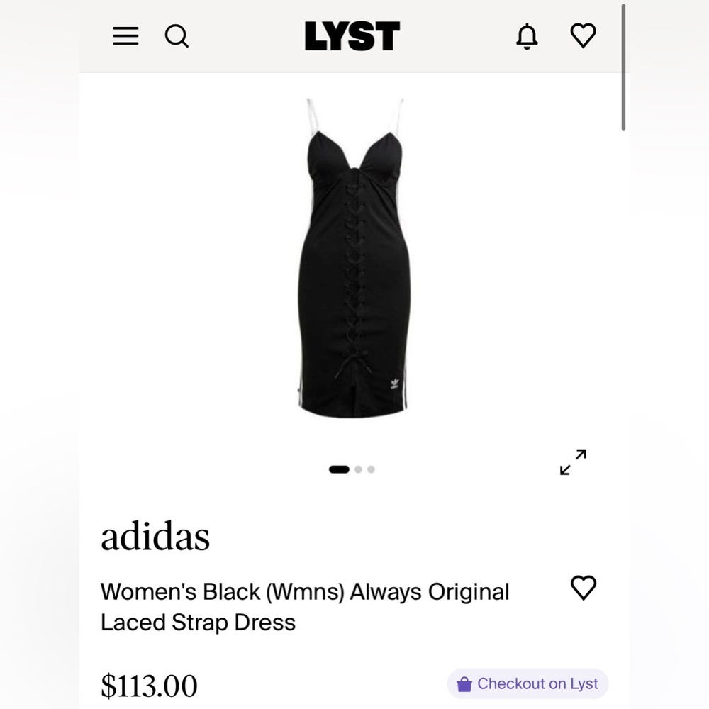 Adidas Women's Black Lace-Up Dress